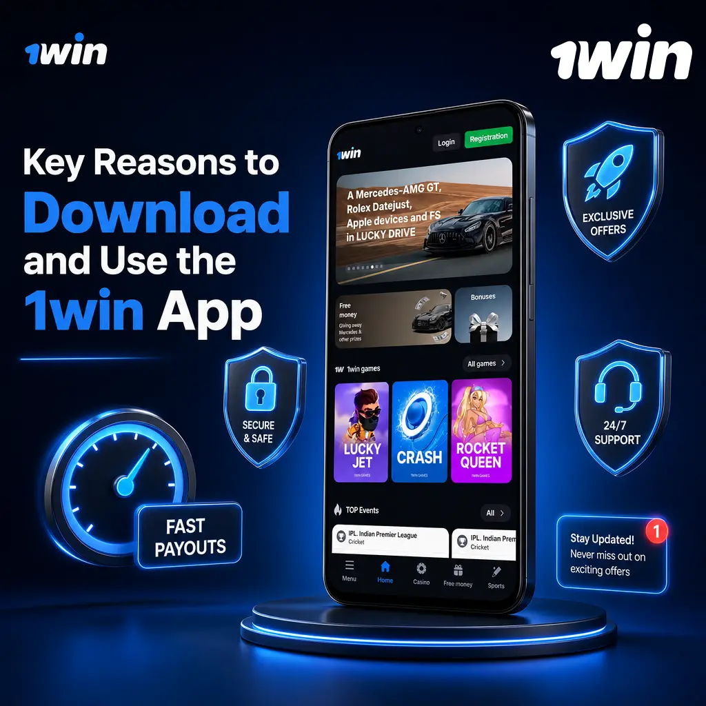 1win app benefits: faster live bets, biometric login, push alerts, offline balance access, and lower data use versus browser version.